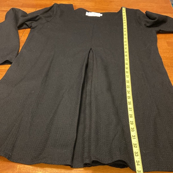 Amy Rigg Clothing Co Womens Size L Lagenlook Black Wool Blend Front Pleat Dress - Picture 7 of 8